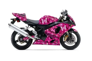Suzuki GSXR 600 / 750 Graphic Kit - 2004-2005 Butterflies Pink