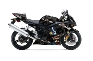 Suzuki GSXR 600 / 750 Graphic Kit - 2004-2005 Mad Hatter Black
