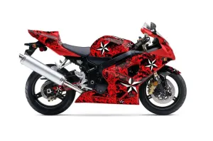 Suzuki GSXR 600 / 750 Graphic Kit - 2004-2005 North Star Red