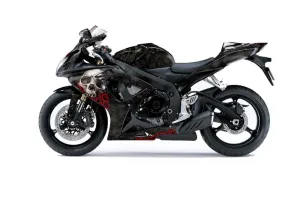 Suzuki GSXR 600 / 750 Graphic Kit - 2006-2007 Bone Collector Black