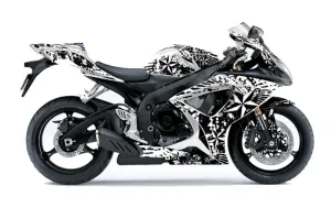Suzuki GSXR 600 / 750 Graphic Kit - 2006-2007 Northstar White