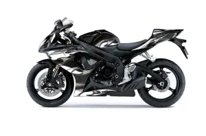 Suzuki GSXR 600 / 750 Graphic Kit - 2006-2007 Tribal Flames Black