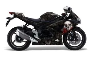 Suzuki GSXR 600 / 750 Graphic Kit - 2008-2010 Bone Collector Black