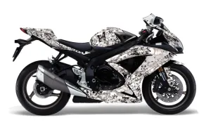 Suzuki GSXR 600 / 750 Graphic Kit - 2008-2010 Butterflies White