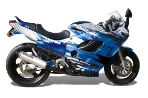 Suzuki GSXR 600F / 750F Katana Graphic Kit - 1988-1997 Carbon X Blue