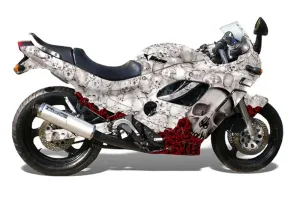 Suzuki GSXR 600F / 750F Katana Graphic Kit - 1988-1997 Bone Collector White