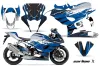 Suzuki GSXR 1000 Graphic Kit - 2005-2006 Carbon X Blue
