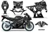 Suzuki GSXR 1000 Street Bike Graphic Kit - 2001-2002 Reaper Black