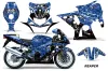 Suzuki GSXR 1000 Street Bike Graphic Kit - 2001-2002 Reaper Blue