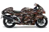 Suzuki GSXR 1300 Hayabusa Graphic Kit - 2008-2020 Silver Star Silver Haze