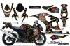 Suzuki GSXR 600 / 750 Graphic Kit - 2004-2005 Ed Hardy Pirates Black
