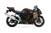 Suzuki GSXR 600 / 750 Graphic Kit - 2004-2005 Ed Hardy Pirates Black
