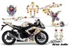 Suzuki GSXR 600 / 750 Graphic Kit - 2008-2010 Ed Hardy Love Kills Slowly White