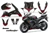 Yamaha R1 Graphic Kit - 2004-2005 Bone Collector Black