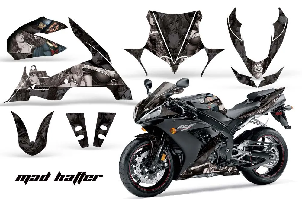 Yamaha R1 Graphic Kit - 2004-2005 Mad Hatter Black