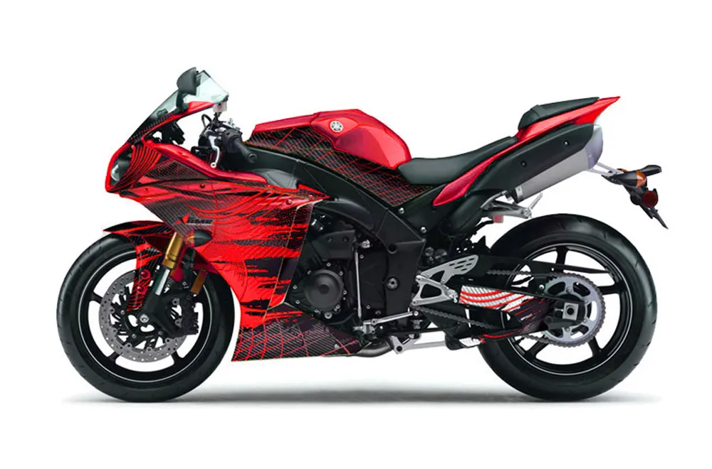 Yamaha R1 Graphic Kit - 2010-2012 Carbon X Red