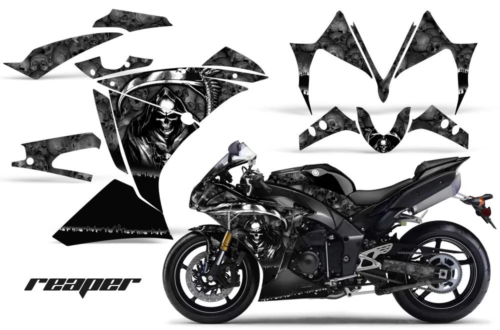 Yamaha R1 Graphic Kit - 2010-2012 Reaper Black