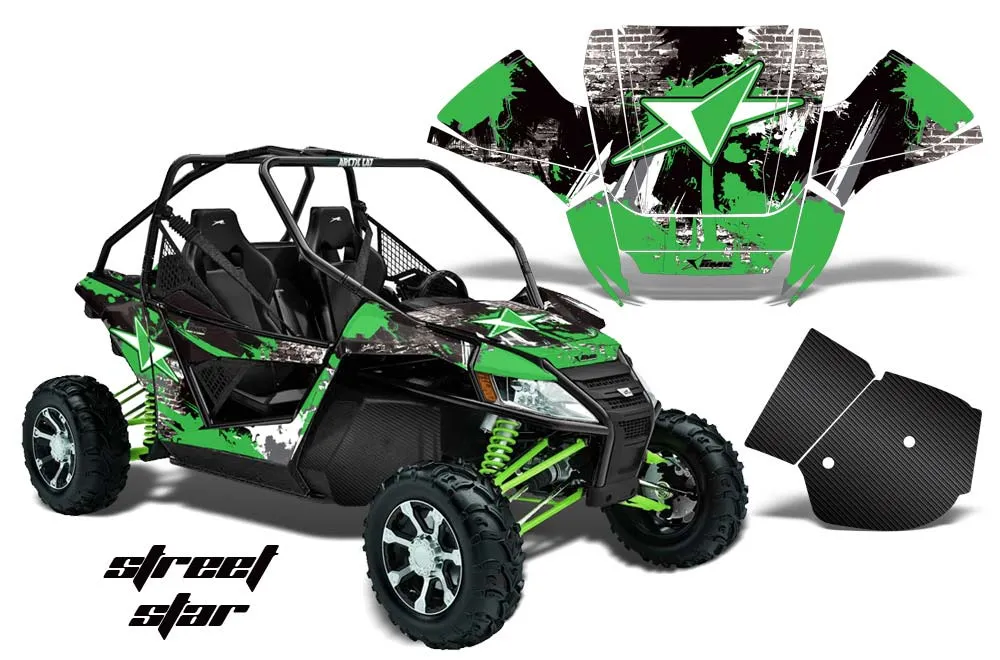Arctic Cat Wildcat Graphic Kit - 2012-2016 Street Star Green
