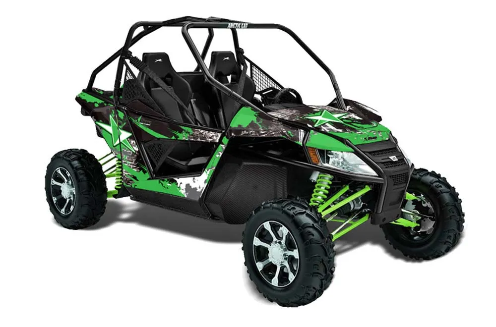 Arctic Cat Wildcat Graphic Kit - 2012-2016 Street Star Green
