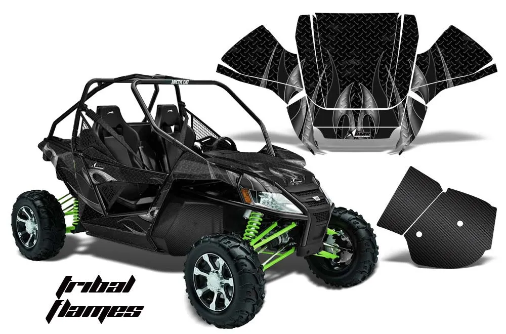 Arctic Cat Wildcat Graphic Kit - 2012-2016 Tribal Flames Black