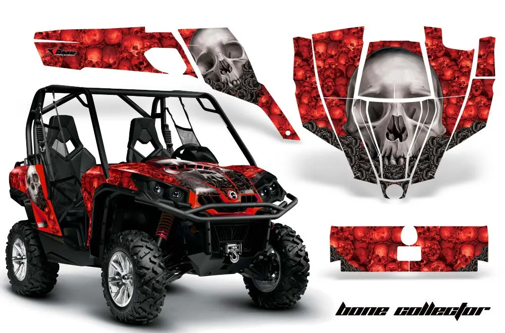 Can-Am Commander 1000 / 800 Graphic Kit - All Years Bone Collector Red