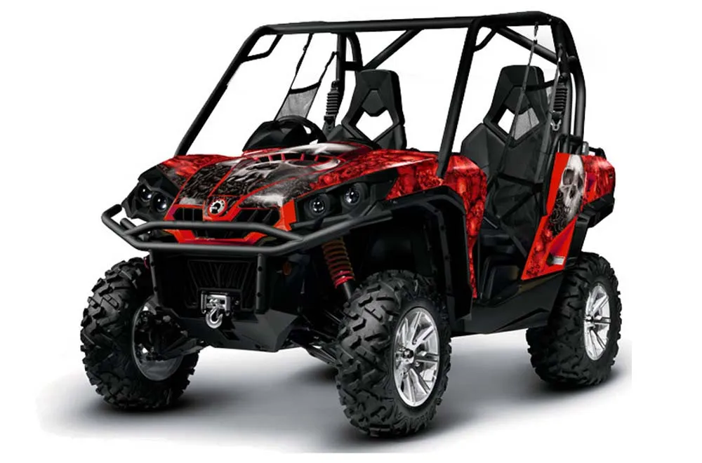 Can-Am Commander 1000 / 800 Graphic Kit - All Years Bone Collector Red