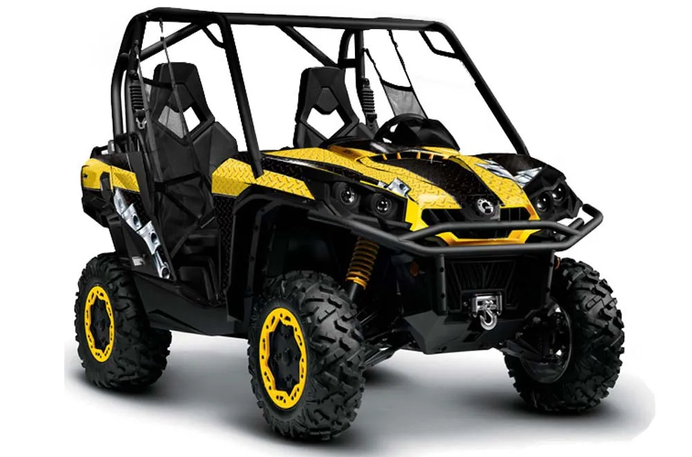 Can-Am Commander 1000 / 800 Graphic Kit - All Years Diamond Race Yellow
