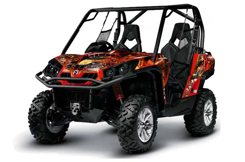 Can-Am Commander 1000 / 800 Graphic Kit - All Years Firestorm Red