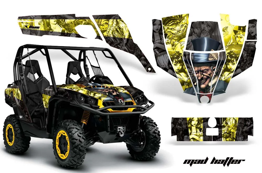 Can-Am Commander 1000 / 800 Graphic Kit - All Years Mad Hatter Black