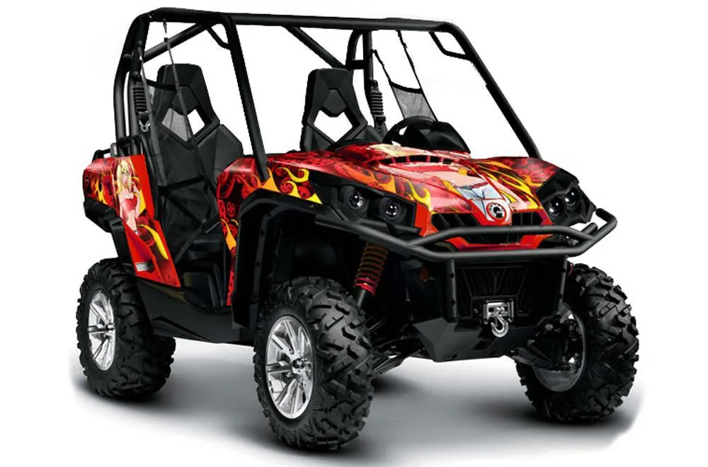 Can-Am Commander 1000 / 800 Graphic Kit - All Years Motorhead Mandy Red