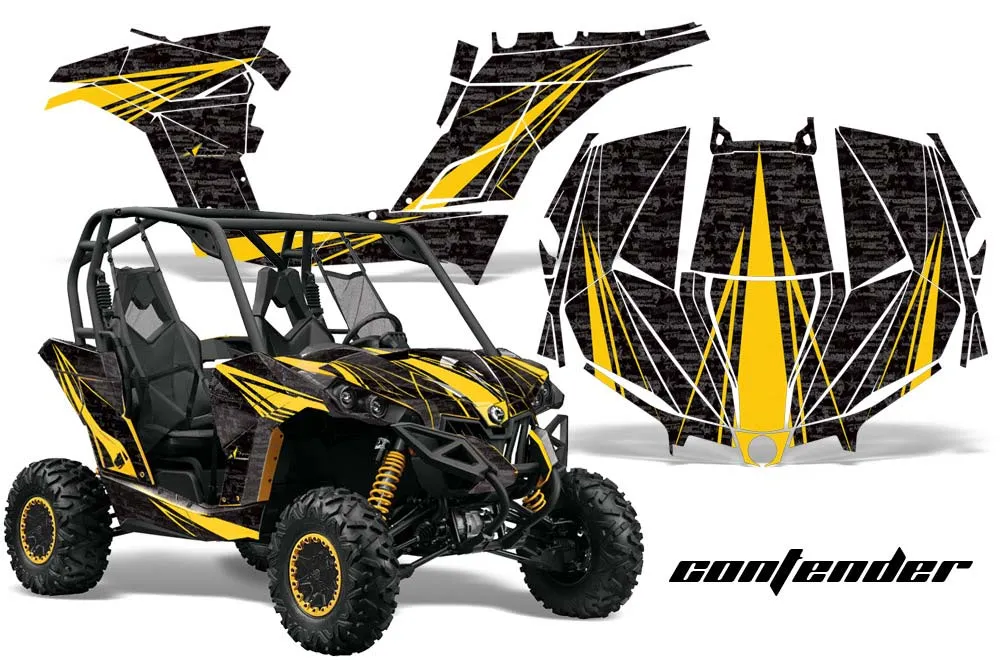 Can-Am Maverick 1000 X RS R Graphic Kit - 2013-2016 Contender Yellow