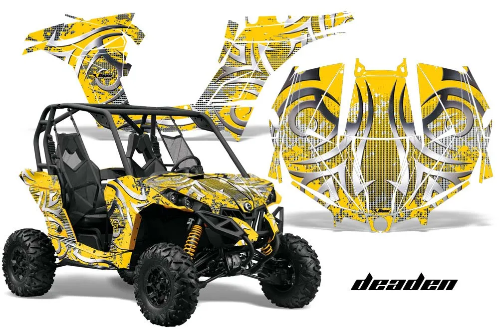Can-Am Maverick 1000 X RS R Graphic Kit - 2013-2016 Deaden Yellow