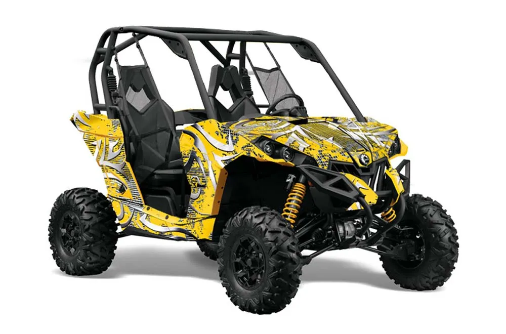 Can-Am Maverick 1000 X RS R Graphic Kit - 2013-2016 Deaden Yellow