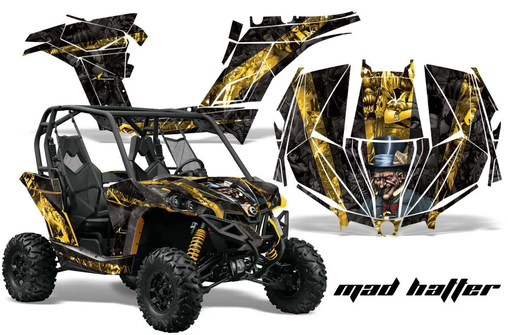 Can-Am Maverick 1000 X RS R Graphic Kit - 2013-2016 Mad Hatter Yellow