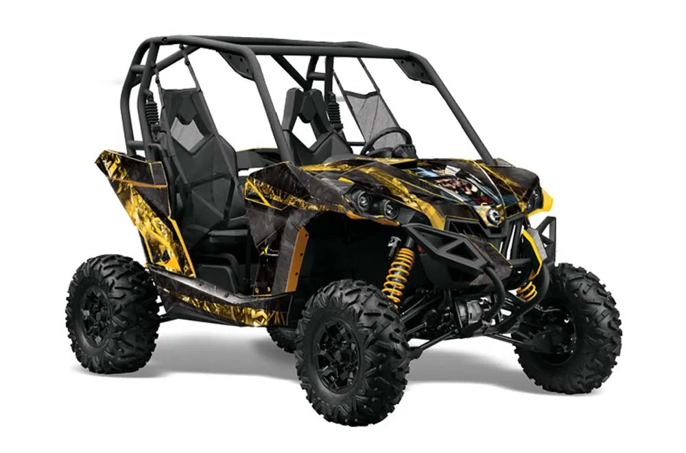 Can-Am Maverick 1000 X RS R Graphic Kit - 2013-2016 Mad Hatter Yellow