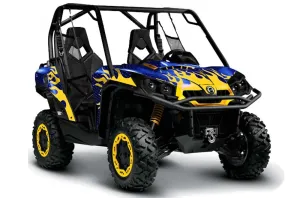 Can-Am Commander 1000 / 800 Graphic Kit - All Years Diamond Flames Yellow