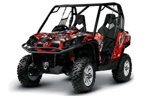Can-Am Commander 1000 / 800 Graphic Kit - All Years Mad Hatter Red