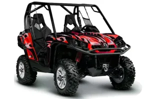 Can-Am Commander 1000 / 800 Graphic Kit - All Years Tribal Flames Black
