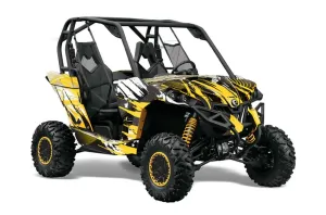 Can-Am Maverick 1000 X RS R Graphic Kit - 2013-2016 Carbon X Yellow