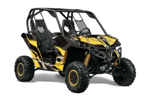 Can-Am Maverick 1000 X RS R Graphic Kit - 2013-2016 Tribal Flames Yellow