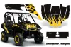 Can-Am Commander 1000 / 800 Graphic Kit - All Years Diamond Flames Yellow