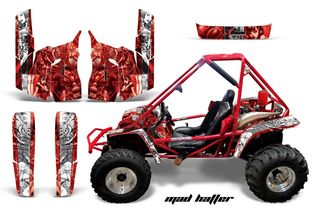 Honda Odyssey FL350 Graphic Kit - 1985 Mad Hatter Red