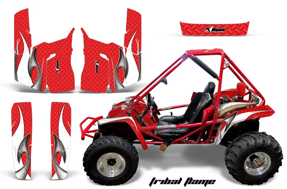 Honda Odyssey FL350 Graphic Kit - 1985 Tribal Flame Red