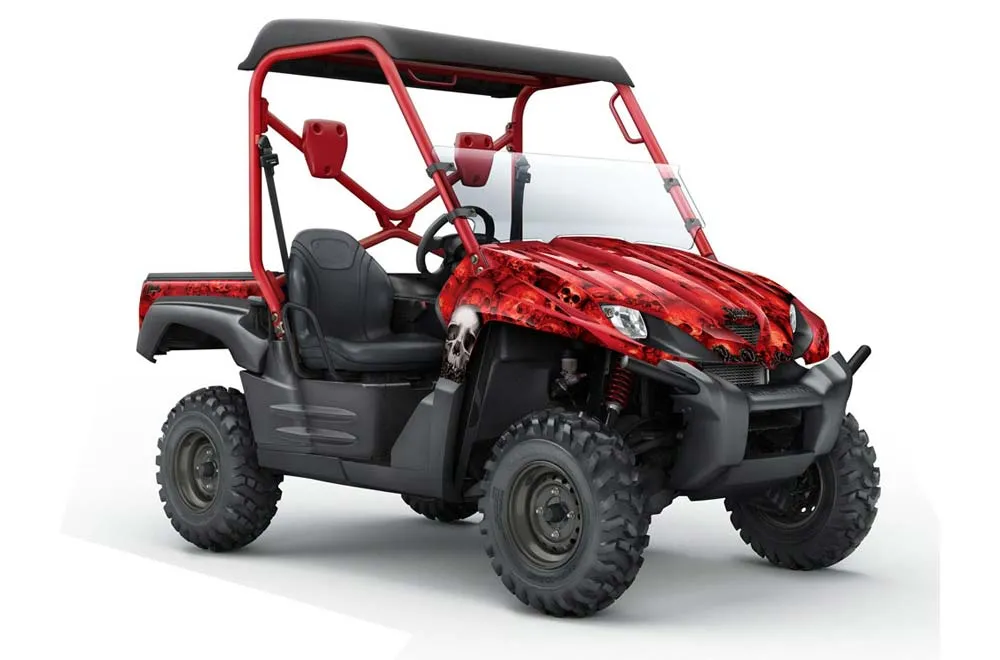 Kawasaki Teryx 750 Graphic Kit - 2007-2009 Bone Collector Red