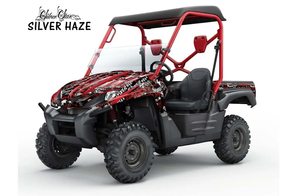 Kawasaki Teryx 750 Graphic Kit - 2007-2009 Silver Star - Silverhaze Red