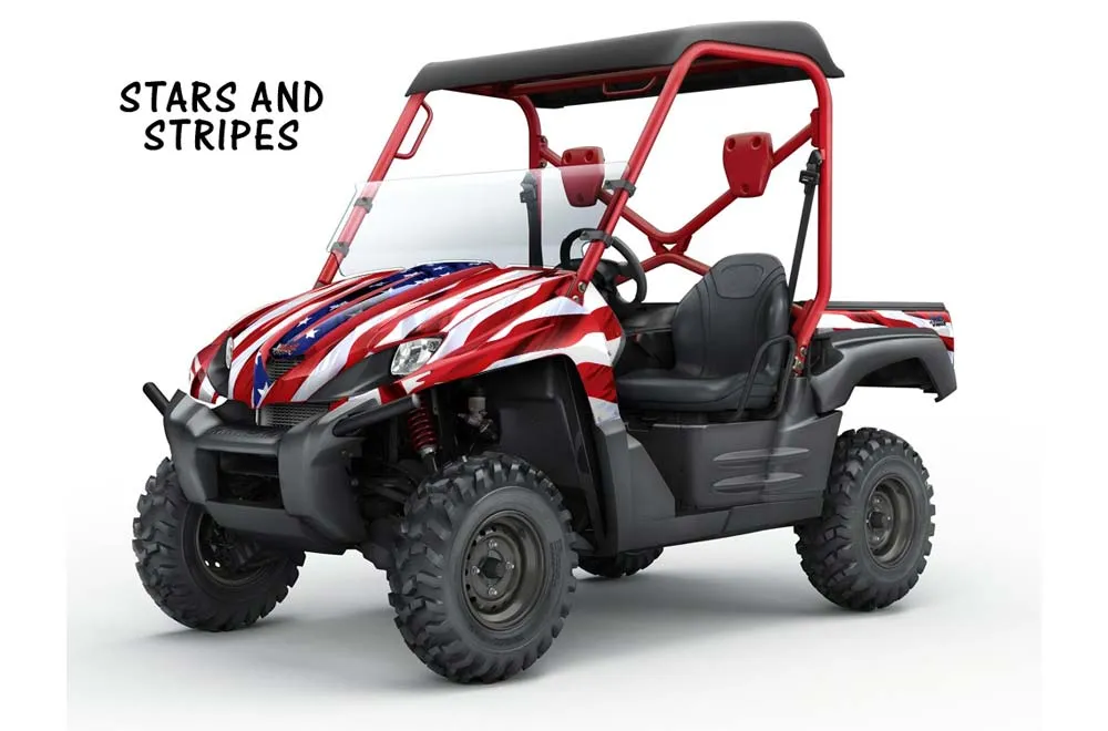 Kawasaki Teryx 750 Graphic Kit - 2007-2009 Stars n Stripes Red White & Blue