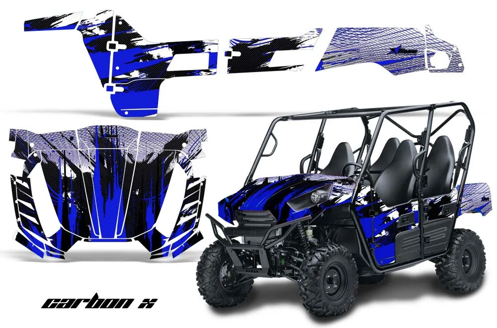 Kawasaki Teryx 800 4 Door Graphic Kit - 2013-2015 Carbon X Blue