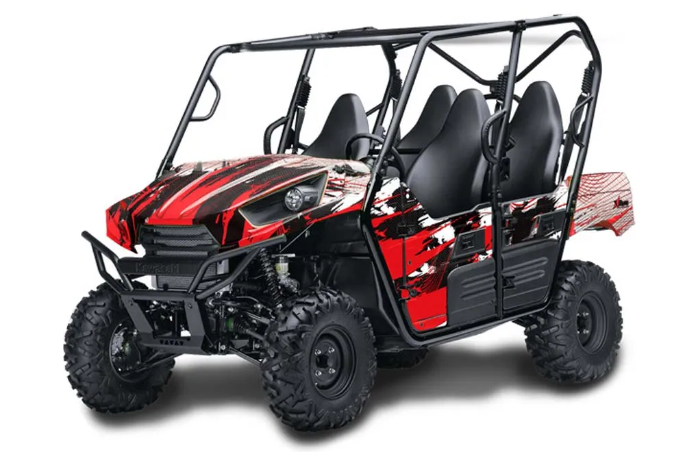 Kawasaki Teryx 800 4 Door Graphic Kit - 2013-2015 Carbon X Red