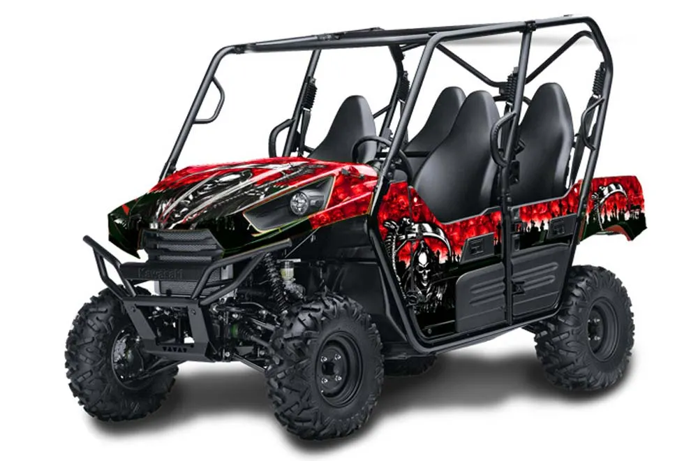 Kawasaki Teryx 800 4 Door Graphic Kit - 2013-2015 Reaper Red