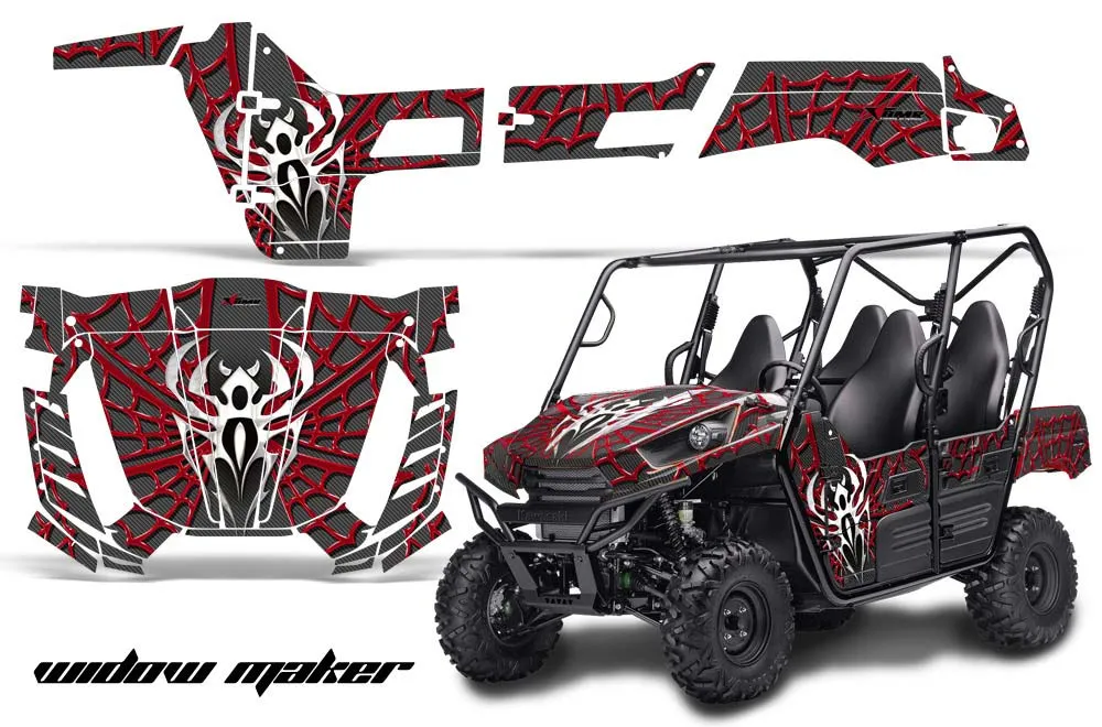Kawasaki Teryx 800 4 Door Graphic Kit - 2013-2015 Widow Maker Red